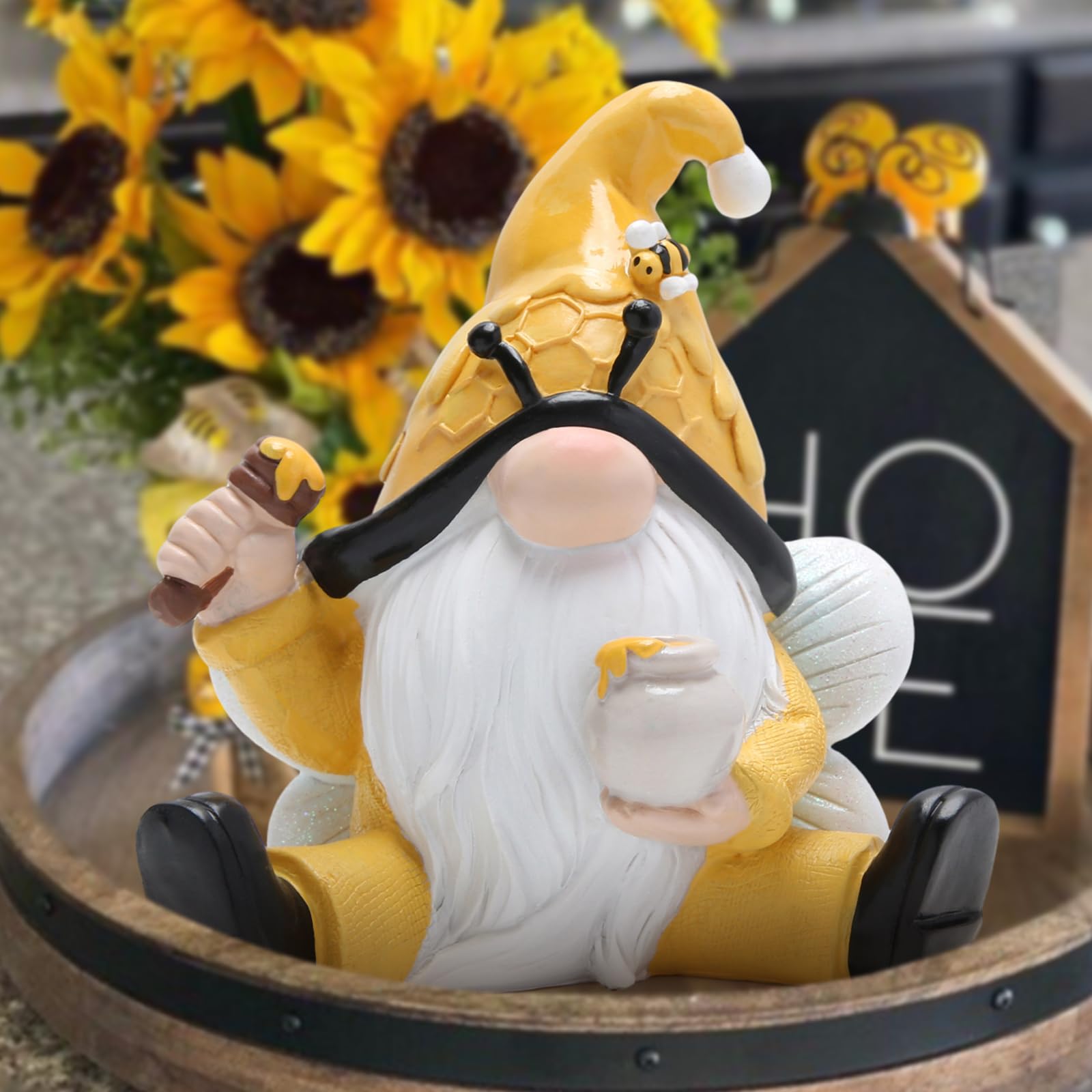 Amazon.com: Hodao Summer Bee Gnome Decorations Indoor Home Table